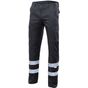 Velilla Pantalon stretch multipoches à bandes réfléchissantes - black - 40