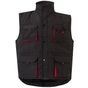 Velilla Gilet matelassé bicolore multipoches black/red