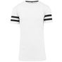 Build Your Brand Stripe Jersey Tee white/black