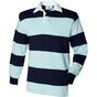 Front Row SEWN STRIPE LONG SLEEVE RUGBY SHIRT  duck_egg/navy