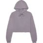 Bella Women's cropped fleece hoodie storm