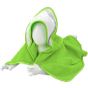A&R Serviette à capuche pour bébé Babiezz® Lime green / White / Lime green