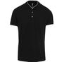Kariban Polo col mao manches courtes homme black/oxford_grey