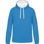 Kariban sweat-shirt capuche contrastée femme tropical_blue/white