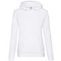 fruit of the loom Classic Hooded Sweat Lady-Fit blanc