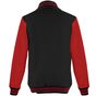 AWDis Just Hoods Veste Varsity jet_black/fire_red