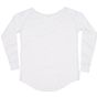 mantis Women's loose fit long sleeve T white
