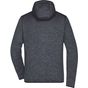 James&Nicholson Men's Knitted Fleece Hoody dark_melange/black