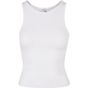 Build Your Brand Ladies Racer Back Top white