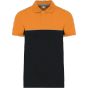 WK Designed To Work Polo bicolore écoresponsable manches courtes unisexe black/orange