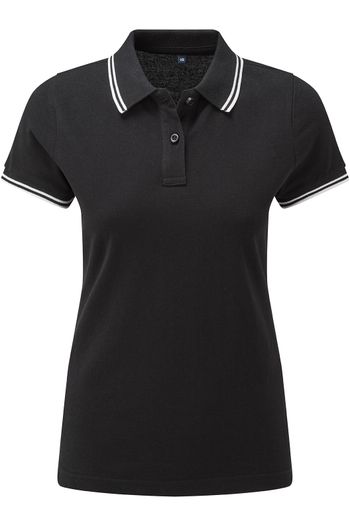 Polo passepoilé coupe classique femme - col contrasté
