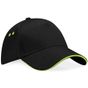 Beechfield Casquette Ultimate 5 panneaux à visière sandwich black/lime