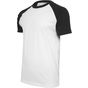 Build Your Brand Raglan Contrast Tee white/black