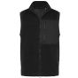 Front Row Recycled sherpa gilet black