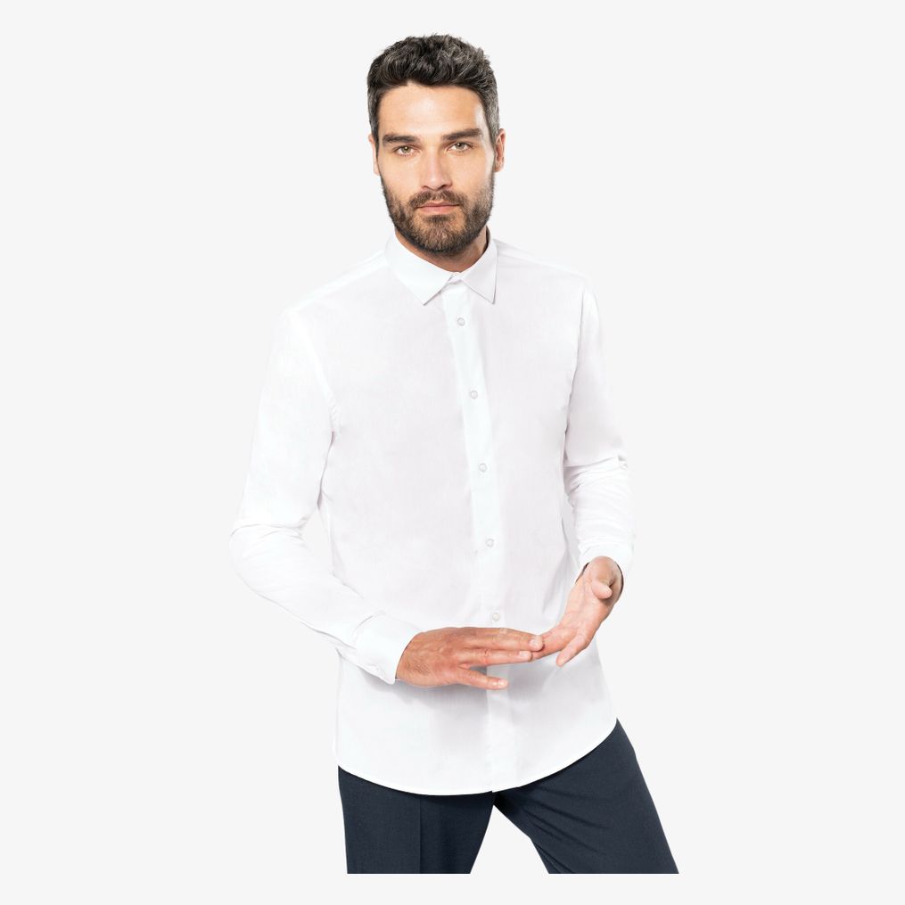 Chemise popeline manches longues homme  kariban