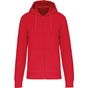 Kariban Sweat-shirt à capuche écoresponsable à fermeture zippée homme red