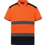 Yoko  Polo bicolore haute visibilité hi_vis_orange/navy