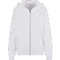Build Your Brand Ladies Fluffy Zip Hoody White