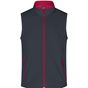 James&Nicholson Men´s Promo Softshell Vest iron_grey/red