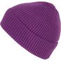 K-up Bonnet côtelé avec revers mauve