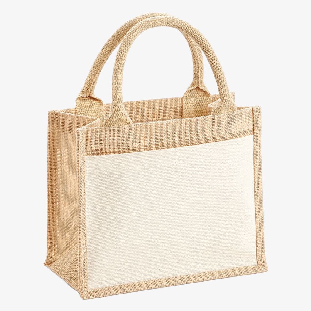 Sac cadeau en jute avec poche en coton westfordmill