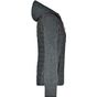 James&Nicholson Ladies´ Knitted Hybrid Jacket grey_melange/anthracite_melange