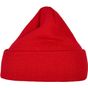 Build Your Brand Heavy Knit Beanie red