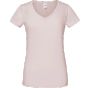fruit of the loom Ladies 150 V-neck T powder rose