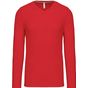 Kariban T-shirt col V manches longues red