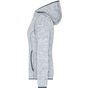 James&Nicholson Ladies' Knitted Fleece Hoody light_melange/carbon