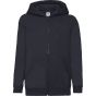 fruit of the loom Kids classic hooded sweat jacket deep_navy