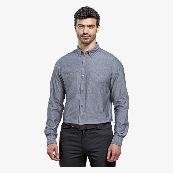 Chemise en coton à manches longues Chambray Premier