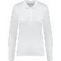 Kariban Polo piqué manches longues Bio180 femme white