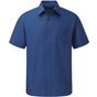 Russell Collection Men’s short sleeve classic polycotton poplin shirt bright_royal