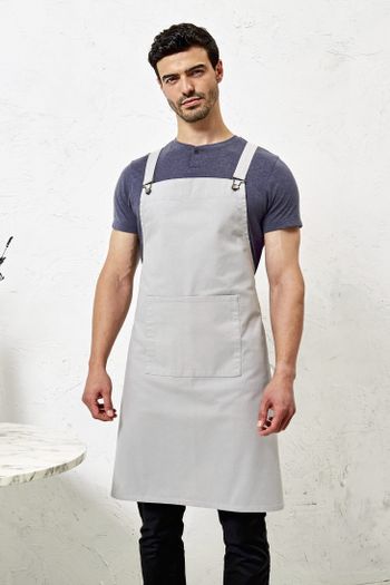 Image produit Tablier à bavette barista avec lanières croisées dans le dos