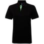 Asquith & Fox Polo contrasté coupe classique homme black/lime