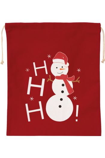 Image produit Sac coton à cordon motif bonhomme de neige