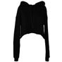 Bella Women's cropped fleece hoodie black