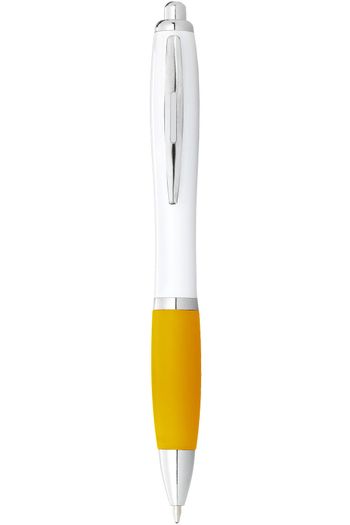 Image produit Stylo bille avec corps blanc et grip coloré Nash