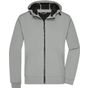 James&Nicholson Men´s Hooded Softshell Jacket light_grey/black