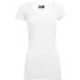 Promodoro Women´s Slim Fit V-Neck-T Long white