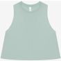 Bella Women's racerback cropped tank heather_dusty_blue