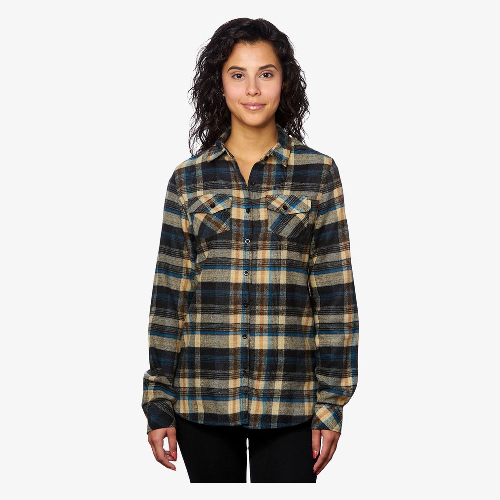 Women's Woven Plaid Flannel Shirt Burnside