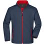 James&Nicholson Men´s Promo Softshell Jacket iron_grey/red