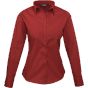 Premier Chemisier popeline à manches longues pour femme burgundy