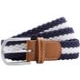 Asquith & Fox Ceinture stretch tressée à rayures bicolores navy/white