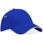 Beechfield Casquette Ultimate 5 panneaux à visière sandwich royal/white