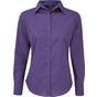 Premier Chemisier popeline à manches longues pour femme purple