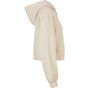 Build Your Brand Ladies Short Oversized Zip Jacket white_sand