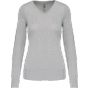 Kariban Pull col V femme grey_melange